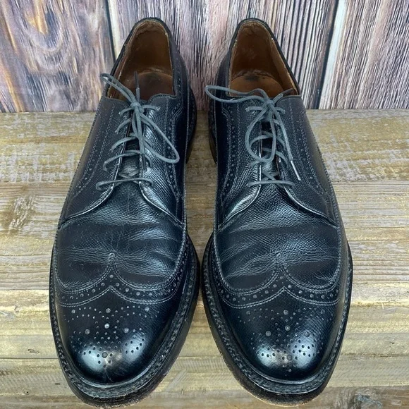 Vintage Allen Edmonds Black Leather Mac Neils Oxfords Shoes- Size 11 A
